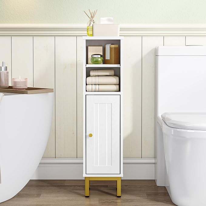Bathroom Storage Cabinet, Corner Floor Cabinet by Hzuaneri