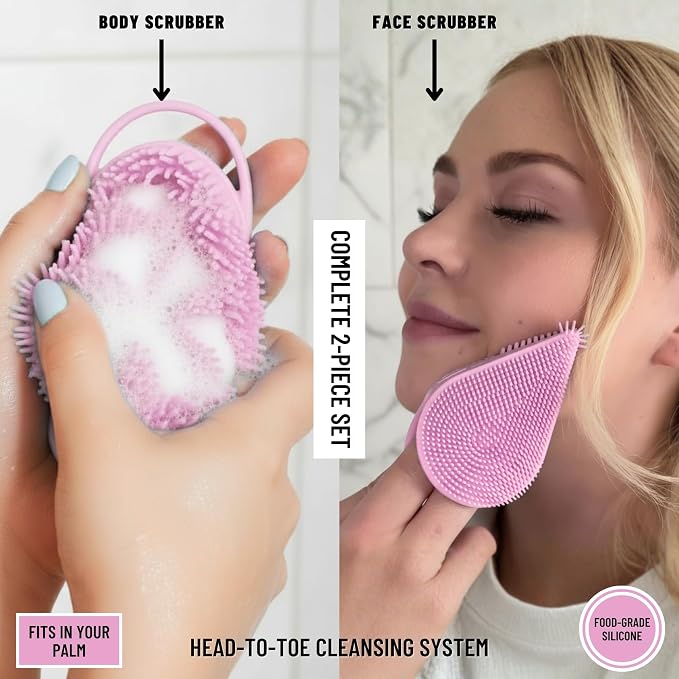Body Face Scrubber Set Silicone - Image 4
