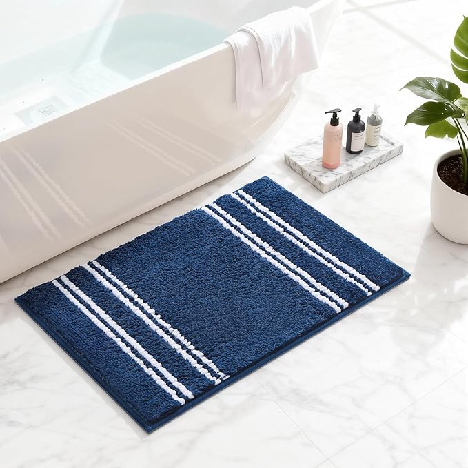 Kmson Bathroom Rugs Mat, Non-Slip Fluffy Thick Water Absorbent Microfiber Mat by KMSON