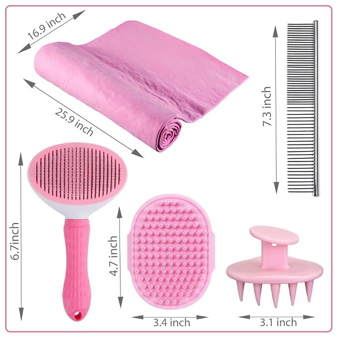 Dog Bath Brush Bathing Kit 5PCS - Image 8