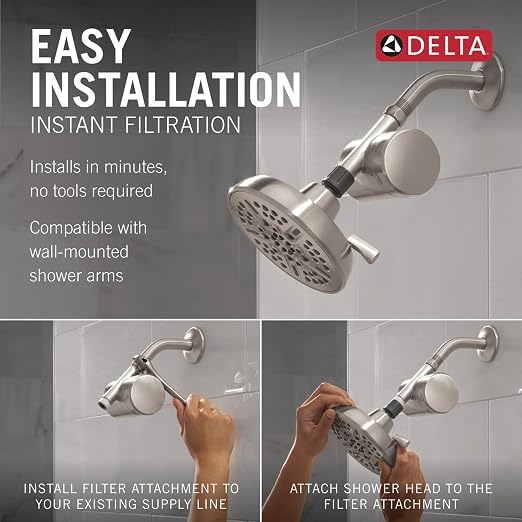 Delta Faucet 5-Setting Shower Head Satin Nickel - Image 4