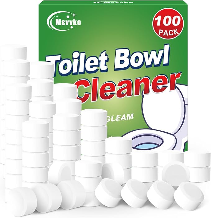 Toilet Bowl Cleaners, Bleach Tablets 100 PACK, Automatic Cleaner by Msvvko