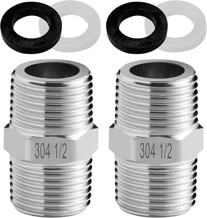 Shower Hose Extension, 1/2 to 1/2 Shower Hose Adapter, Used to Connect Two Hoses by Unknown
