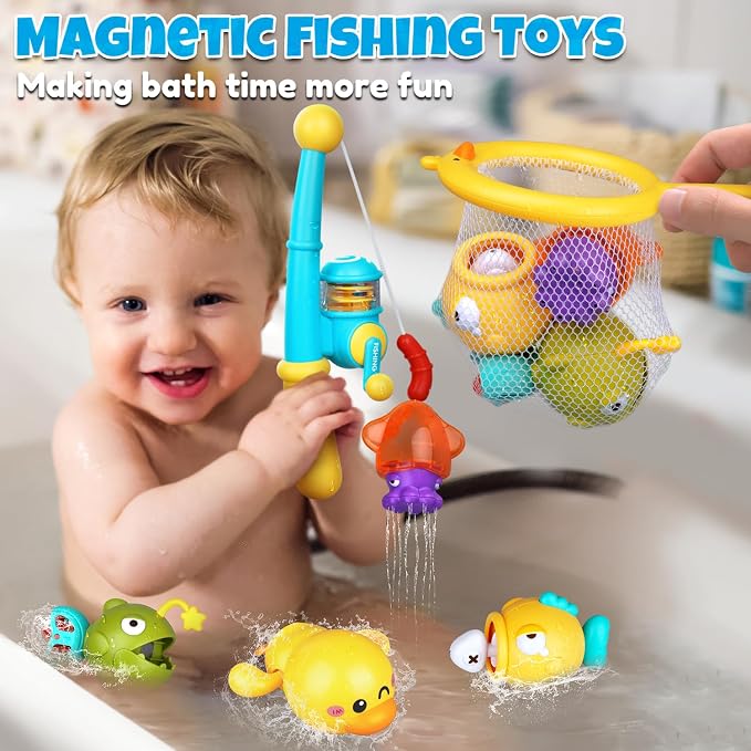 Baby Bath Toys for Kids Ages 1-3, Magnetic Fishing Games - Image 2