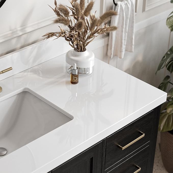 ARIEL Cambridge 37 Inch Single Rectangular Sink Bathroom Vanity - Image 3