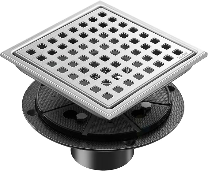 6 Inch Square Shower Floor Drain by Unknown