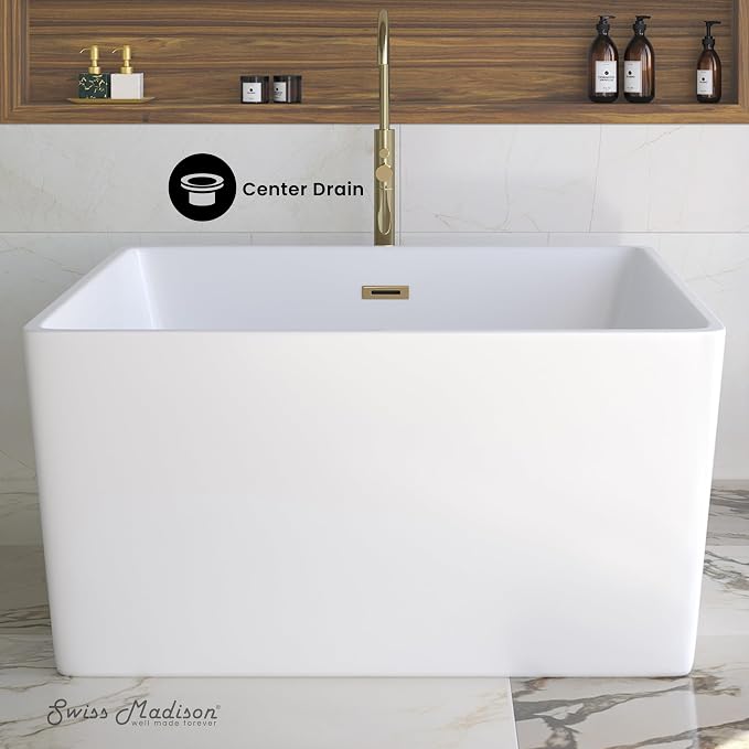 Voltaire 47" Square Freestanding Bathtub - Image 4