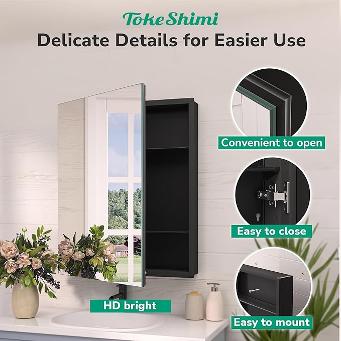 TokeShimi 64x32 Bathroom Medicine Cabinet - Image 6