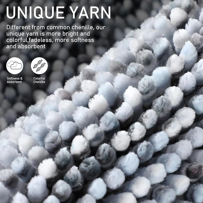 Yimobra Luxury Bathroom Rugs, Extra Soft Chenille Mats - Image 3
