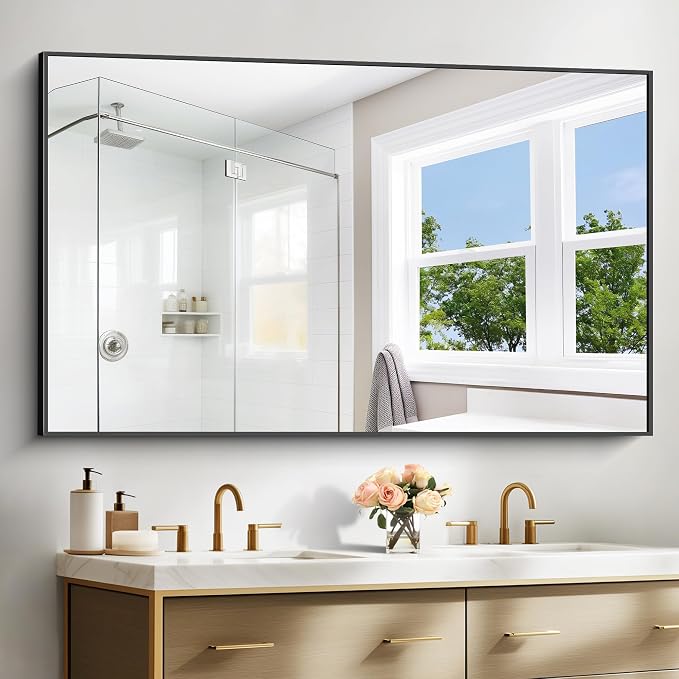 BONEWEI Bathroom Mirror, 60x36 inch Large Wall Mirror - Image 2