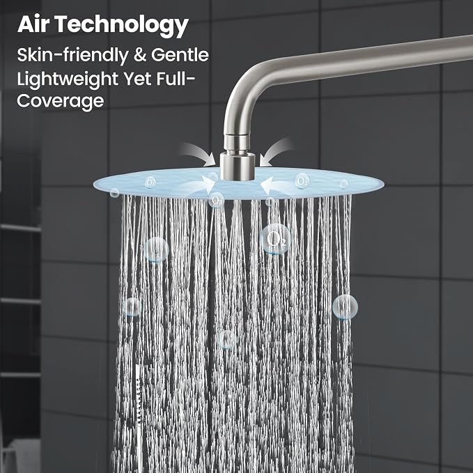 Airuida Shower Fixtures 2 Functions Shower Faucet Set Wall Mounted - Image 6