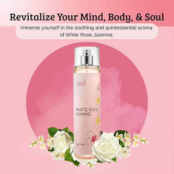 White Rose Jasmine Body Spray for Women, Womens Perfume Fragrance Body Mist And - Image 5