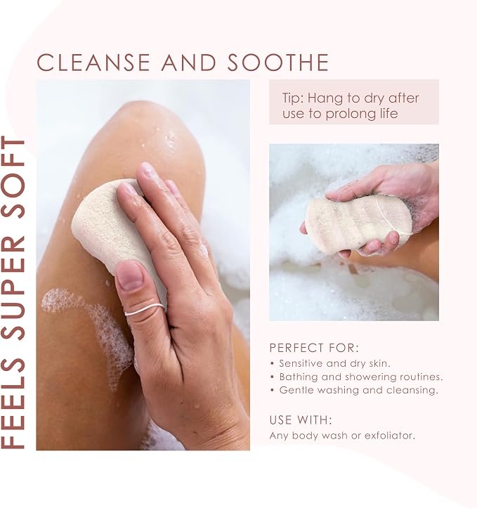 Konjac Sponge Body | Microplastic Free 100% Natural | Non-Toxic | Biodegradable - Image 4
