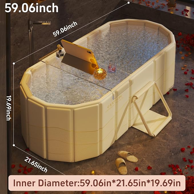 59" Portable Insulated Ice Bath Tub - Image 4