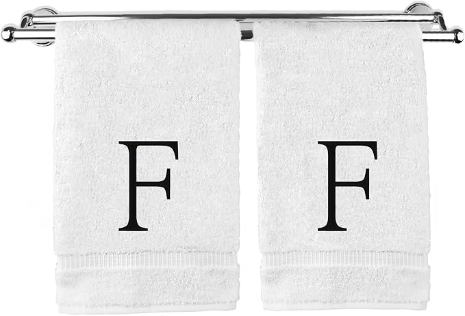 Monogrammed Hand Towel, Personalized Initial Gift, Extra Absorbent 100% Turkish by BareCotton