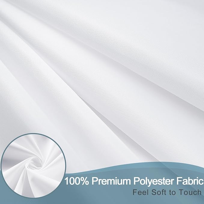 AooHome White Stall Size Bathroom Curtain - Image 4
