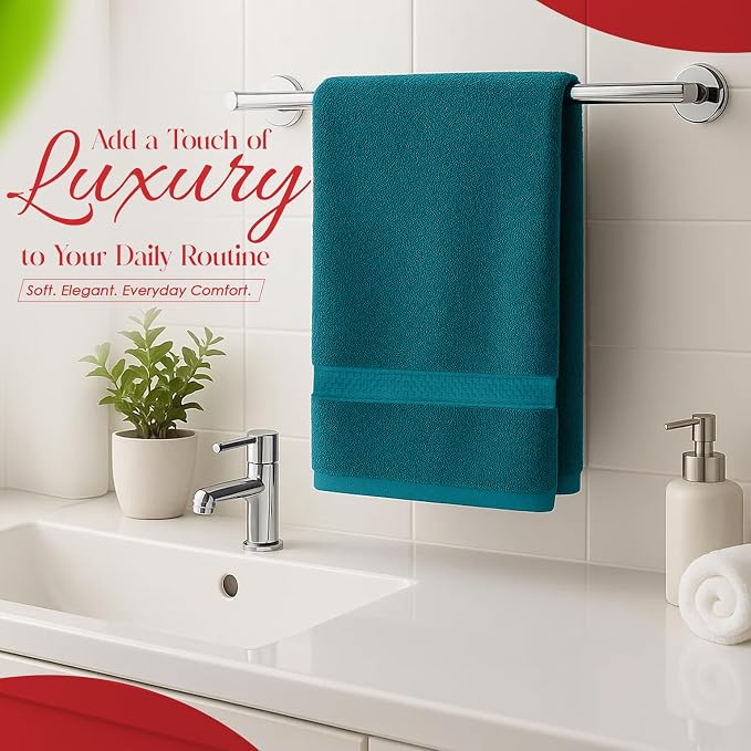 RIVERSIDE 6 Pack Premium Hand Towels Set, 16x28 inches, 100% Ring Spun Cotton - Image 3