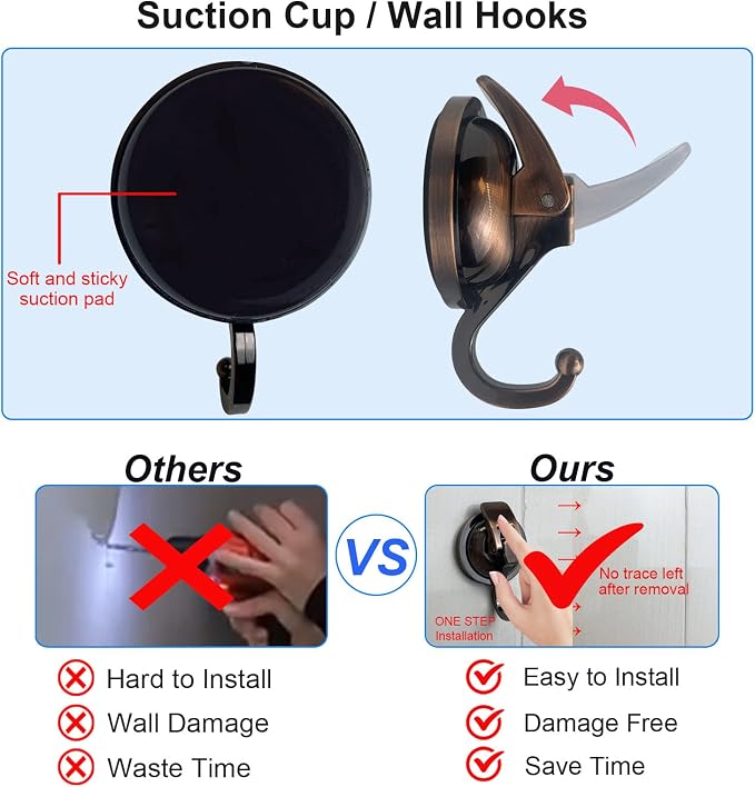 Heavy Duty Vacuum Suction Shower Hooks - Image 6