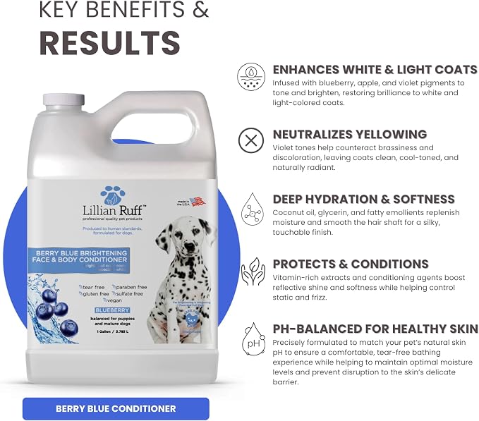 Lillian Ruff PRO Formula Berry Blue Brightening Dog Conditioner - Image 3