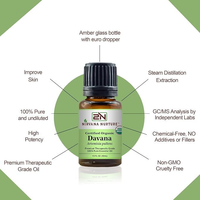 Davana Essential Oil USDA Certified Organic 100% Pure Premium Therapeutic Grade - Image 4