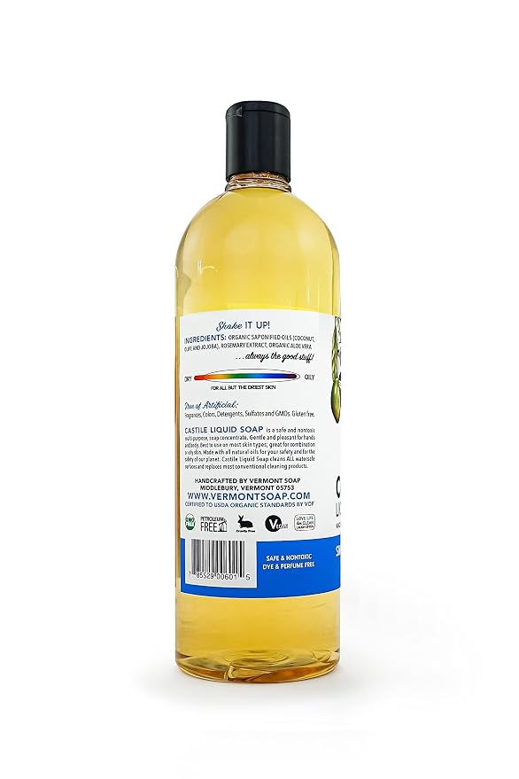 Vermont Castile Unscented Gentle Liquid Soap - Image 3