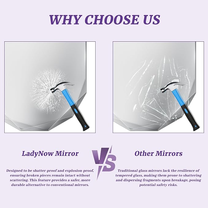 Bathroom Mirror for Wall, Bathroom Vanity Mirror, Wall Mount Vanity Mirrors - Image 4