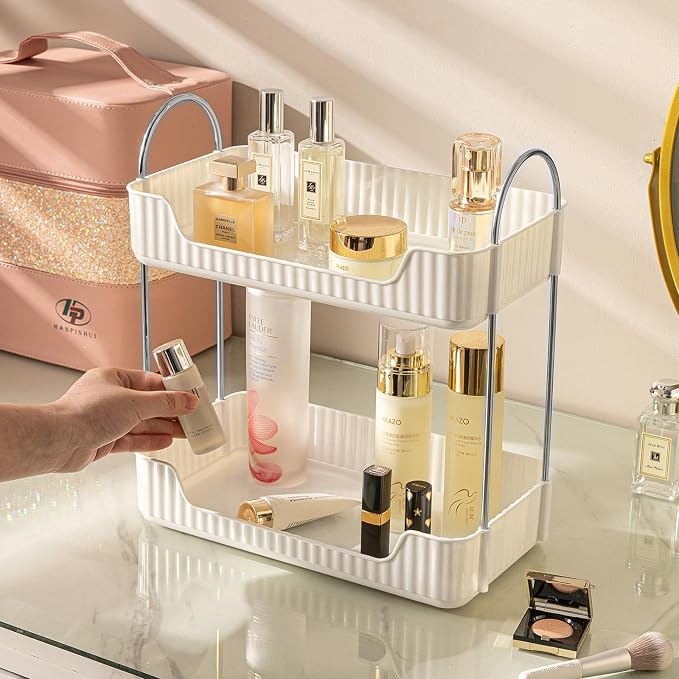 Bathroom Counter Organizer Countertop Storage, Cosmetics Skincare Shelf - Image 2