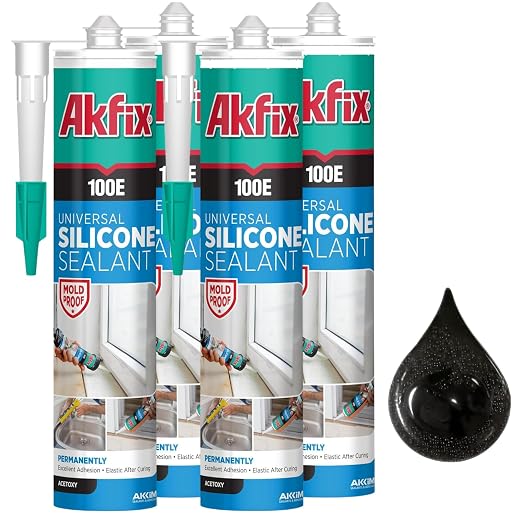 Akfix 100E RTV Black Silicone Caulk by Akfix