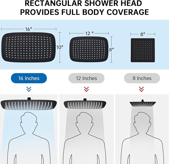 G-Promise All Metal 16 Inch Shower Head - Image 2
