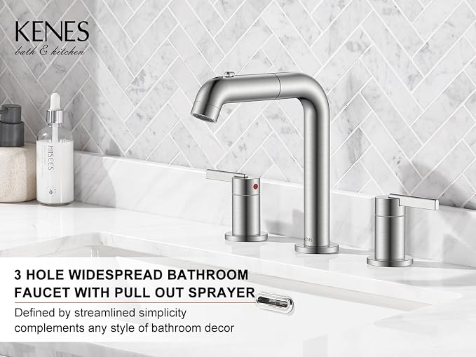 KENES Widespread Bathroom Faucet - Image 2