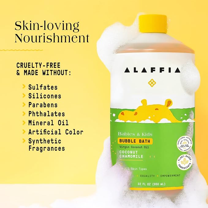 Alaffia Babies and Kids Bubble Bath, Gentle Baby Essentials - Image 6