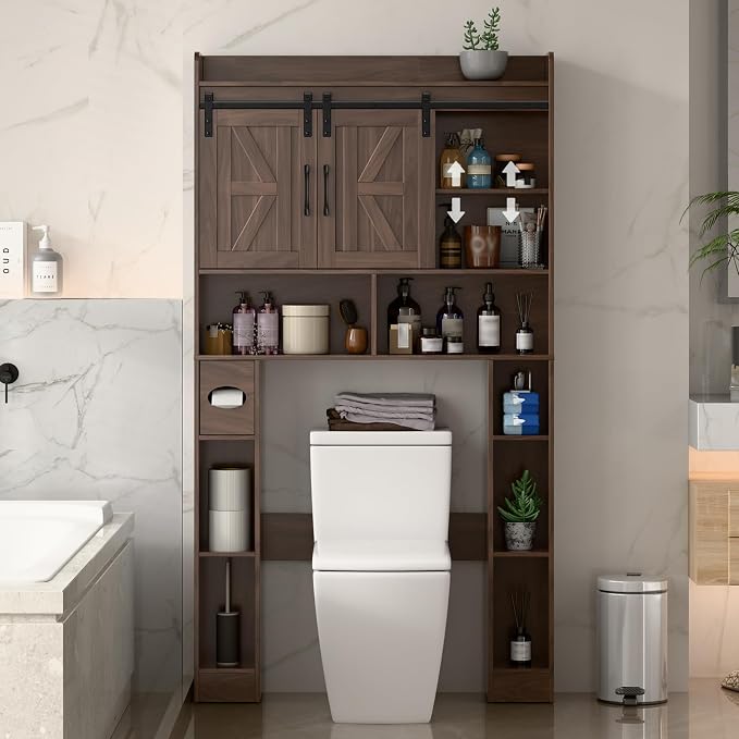 Farmhouse Storage Cabinet Over Toilet - Image 4
