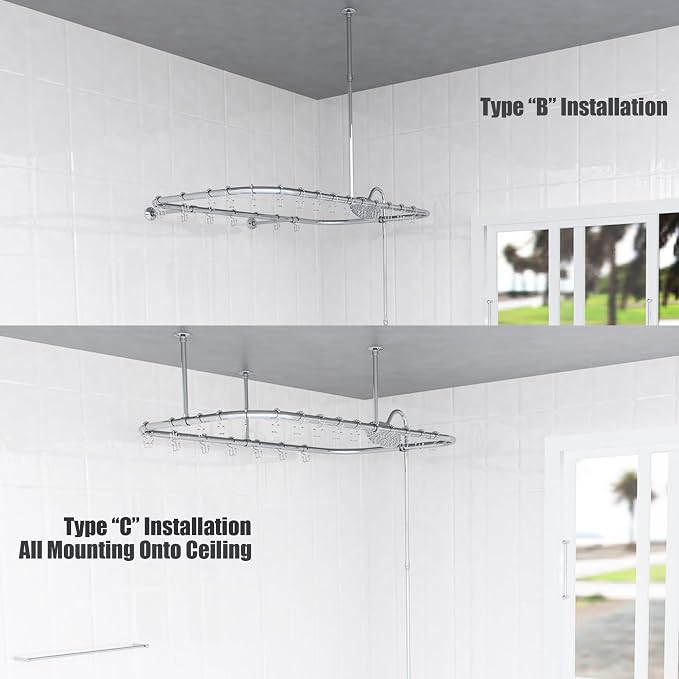 Clawfoot Tub Shower Kit, Add On Shower Units - Image 7