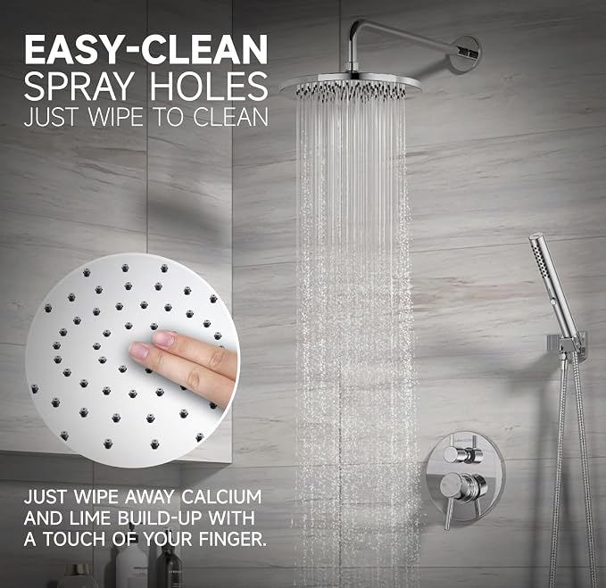 Lava Odoro Modern 2-Setting Round Rain Shower System - Image 3