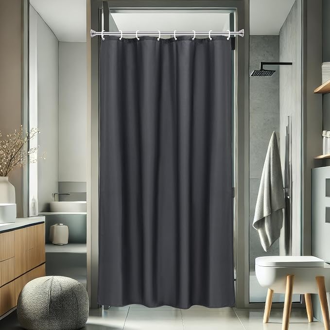 AooHome Fabric Shower Curtain 48 Width x 72 Height Inch, Solid Color Bath by AooHome