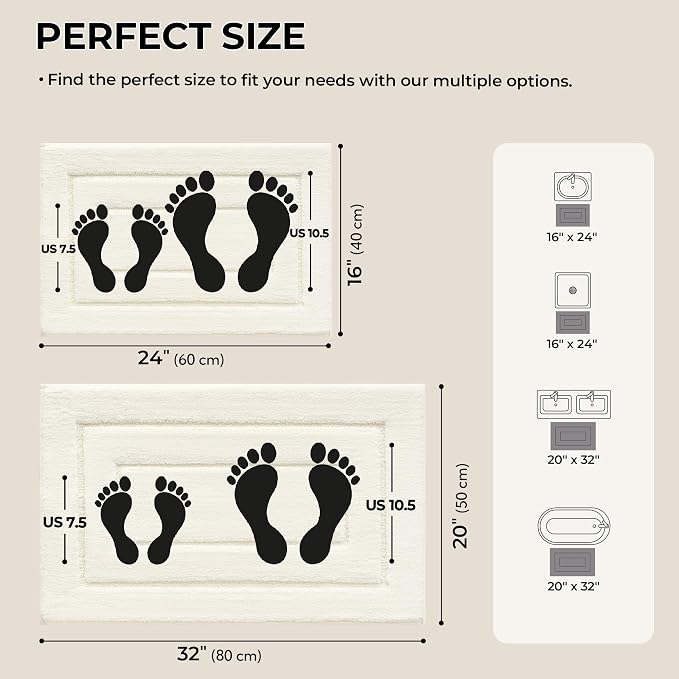 GRANNY SAYS Bathroom Rugs Sets 2 Piece, Soft Bath Mats - Image 2