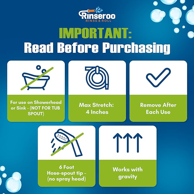 Rinseroo: "Shower Cleaning Thing"–Slip-On Handheld Hose Attachment - Image 4