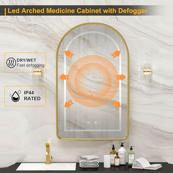 Lighted Arched Medicine Cabinet - Image 5
