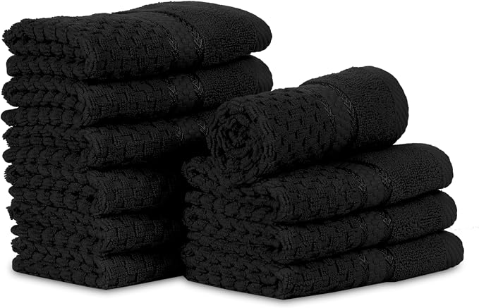 Ample Decor Wash Cloth Set of 10 100% Cotton - Image 8