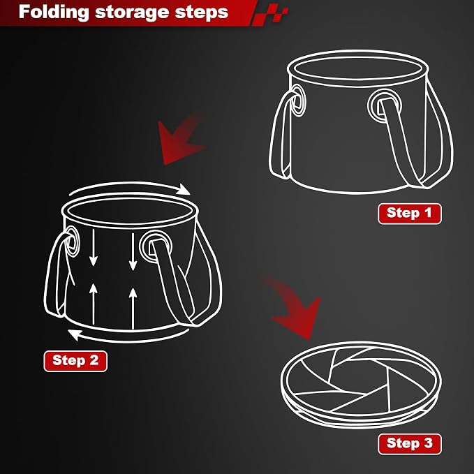 Multifunctional Collapsible Bucket, Portable Bin, Car Wash Bucket, Lightweight - Image 6