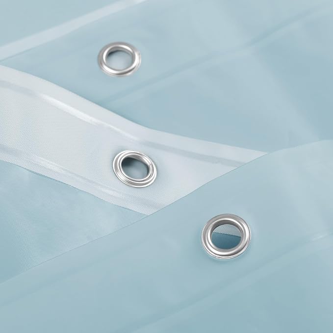 Light Blue Shower Curtain Liner - Image 3