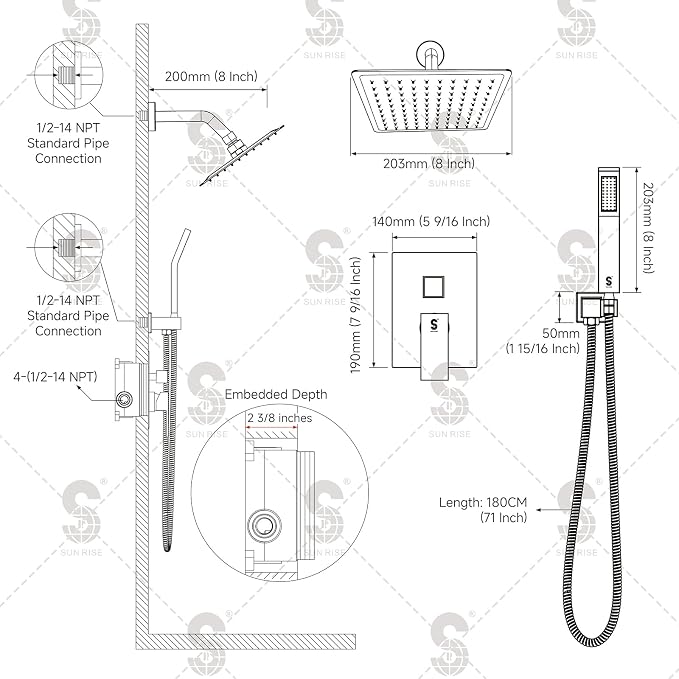 SR SUN RISE Shower Faucet - Image 7