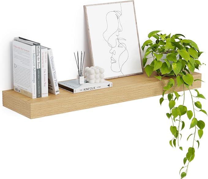 Heimlove 12" Deep Floating Shelves, 36 x 12 Inch Wall Mounted Long Floating by Heimlove