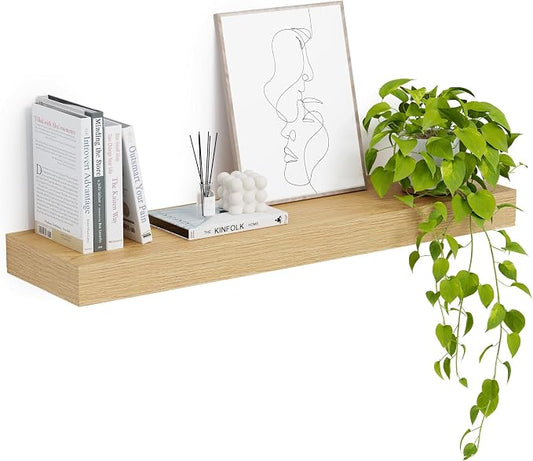 Heimlove 12" Deep Floating Shelves, 36 x 12 Inch Wall Mounted Long Floating by Heimlove