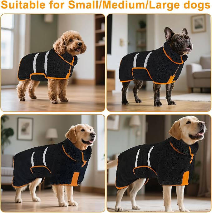 Bienbee Dog Bathrobe, Quick Drying Super Absorbent Dog Robes - Image 5