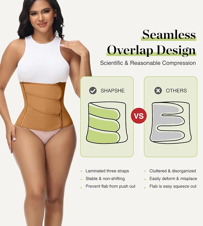 SHAPSHE Waist Trainer for Women Postpartum Recovery Wrap Waist Cincher Corset - Image 2