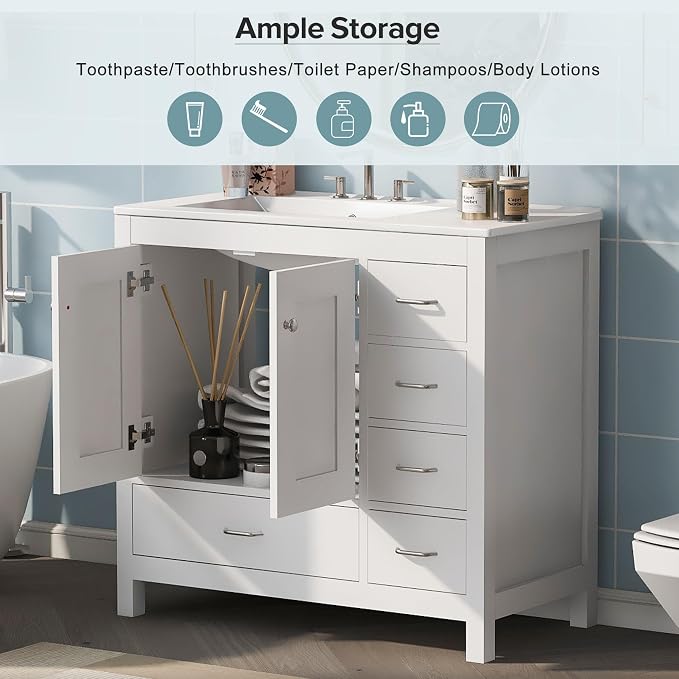 Harper & Bright Designs 36" Bathroom Vanity - Image 5