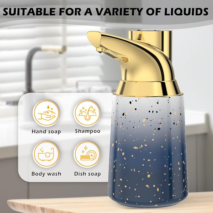 Adjustable Automatic Soap Dispenser Touchless, Ceramic Material，4 Adjustable - Image 5