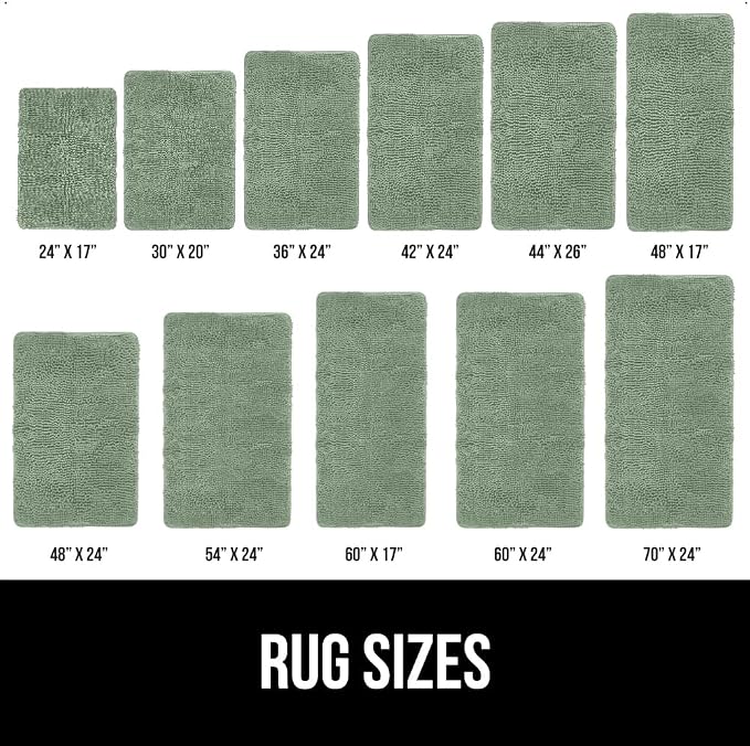 GORILLA GRIP Bath Rug Mat 44x26, Soft Absorbent Chenille, Quick Dry Microfiber - Image 6