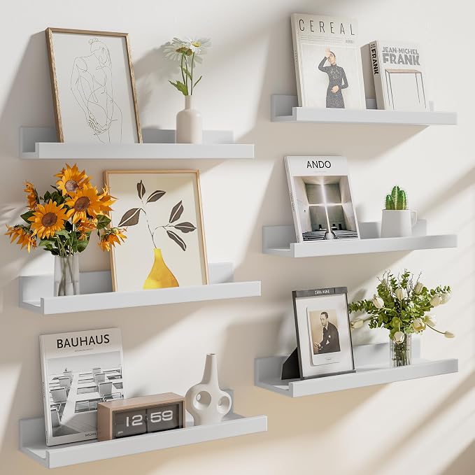 Heimlove Floating Shelves Set of 6, Display Shelf Organizer by Heimlove